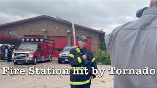 Fire Station Hit By Tornado  July 2023 PIO Vlog [upl. by Anayd]