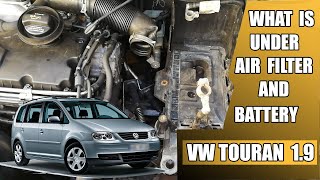 VW Touran 19 TDI  What is Under Air Filter and Battery [upl. by Lewis643]