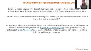 Recategorización IIBB CABARégimen SimplificadoResumen semanal [upl. by Hesther]