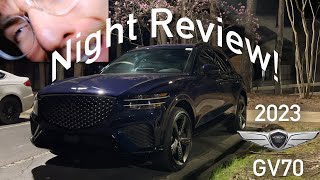 Reviewing the Gorgeous 2023 Genesis GV70 Sport Prestige at Night [upl. by Janaya]