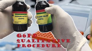 G6PD deficiency qualitative test [upl. by Paynter]