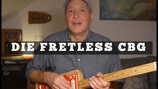 Ein einfaches BluesRiff auf der FRETLESS  CIGARBOX GITARRE [upl. by Center]