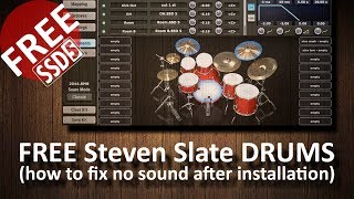 FREE Steven Slate Drums 5 how to fix no sound after installation read description SSD5 [upl. by Tekla674]