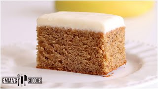 The Easiest BANANA CAKE RECIPE with 2Ingredient Cream Cheese Frosting [upl. by Photima]