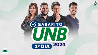 Gabarito UNB 2024 – Correção de prova AO VIVO 2º dia [upl. by Onibas935]