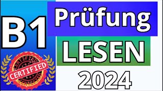 GAST  B1 Prüfung  Lesen Übungssatz  GAST DTZ 2024 TEST [upl. by Essyle]