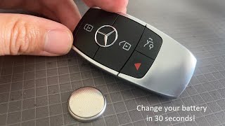 How to change the Key Fob Battery on 2017  2020 Mercedes [upl. by Yruoc917]