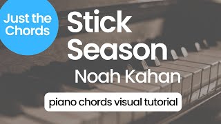 Piano Chords  Stick Season Noah Kahan [upl. by Eenahpets]