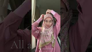 My favourite tutorial bawal printed simple and easy  2024 tutorialhijab tutorialbawal [upl. by Sillig]