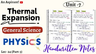 Physics  Lec24  Chapter7 Heat Temperature amp Thermodynamics  Part3  General Science [upl. by Prudi]