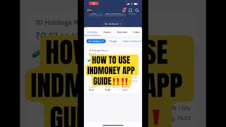 “INDmoney App📱💰StepbyStep Guide for Beginners” shorts viral trending [upl. by Hildie]