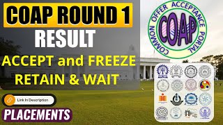 COAP Round 1 Offer Released COAP Portal 2024  IIT Mtech  First Round coap gateresult aloksir [upl. by Atsylac]