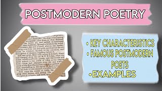 Postmodern poetry in english literature [upl. by Netsud]