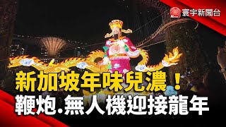 新加坡年味兒濃！鞭炮無人機迎接龍年｜寰宇新聞 globalnewstw [upl. by Kassaraba675]