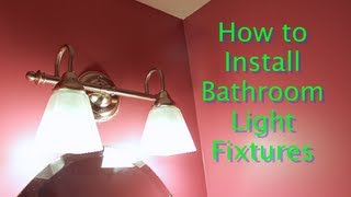 How to Install Bathroom Light Fixtures Lowes Lighting [upl. by Retsevlis251]