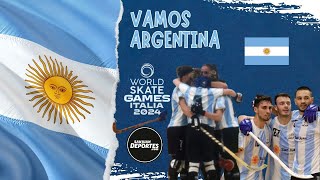 HOCKEY SOBRE PATINES  MUNDIAL SENIOR EN VIVO  MASCULINO  NOVARA 2024 ARGENTINA VS USA [upl. by Gio]