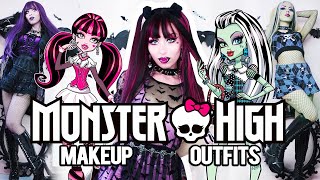 🖤 HALLOWEEN COSTUME IDEAS  MAKEUP TUTORIALS 🖤 Monster High Outfits  Goth Alt Fashion  Vesmedinia [upl. by Ball361]