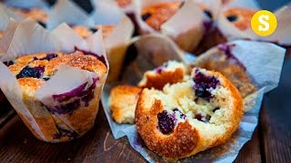 American Blueberry Muffins  Sorted Food [upl. by Rolf]