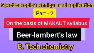 spectroscopic Technique and applicationsengineering chemistrybtech chemistry [upl. by Magan]