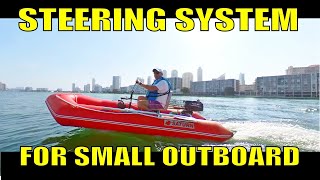 11 Saturn Inflatable Boat CB330  Simple DIY Steering System and Tabs  Poors Man Jet Ski Project [upl. by Froh]