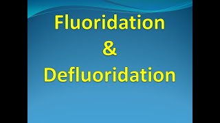 Defluoridation  Fluoridation  Water Treatment Process  Nalgonda technique [upl. by Aicenek867]