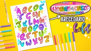 Como hacer el ABECEDARIO ARCOIRIS BOLD  ABECEDARIOS CREATIVOS [upl. by Lokim]