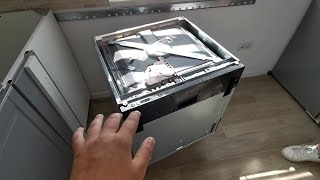 Assembling IKEA  RENGORA  NYTTIG  FIXA  Integrated dishwasher  Floor protection  Vapor barrier [upl. by Petersen786]