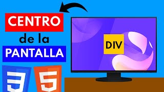 ➡️como Centrar un DIV en el CENTRO de la PANTALLA con HTML y CSS [upl. by Odnanreh]