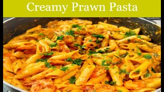 CREAMY PRAWN PASTA RECIPE  EASY MEAL IDEA I UURDU amp HINDI [upl. by Enitsyrk812]