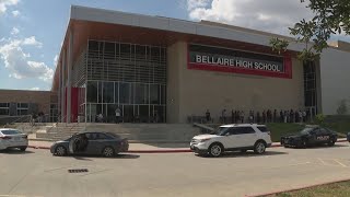 Bellaire High School placed in secure mode due to bomb threat officials say [upl. by Lindbom71]