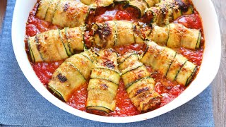 Canelones de calabacín en salsa [upl. by Bernette]