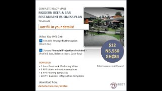 Modern beer amp bar restaurant business plan sample [upl. by Malti]