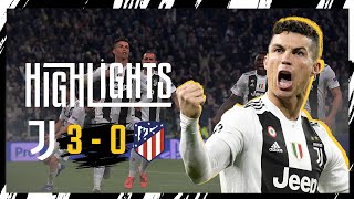 HIGHLIGHTS  Juventus 30 Atletico Madrid  Ronaldo greatest hattrick  UEFA Champions League [upl. by Atikir]