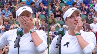 Elina Svitolinas emotional words on Ukraine  Fourth round Oncourt Interview  Wimbledon 2024 [upl. by Nixie]