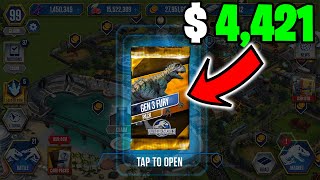 999 CASH SPENT in JURASSIC WORLD THE GAME [upl. by Lauter]