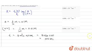 A firstorder reaction was started with a decimolar solution of the reactant 8 minutes and 20 [upl. by Elazaro]