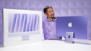 M4 iMac Unboxing  New Colors NanoTexture amp USBC Accessories [upl. by Aube]