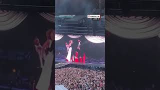 See what Travis Kelce did when Taylor swift brought him on stage [upl. by Komsa]