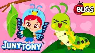 🐛Caterpillar to Butterfly🦋  Cutie Crawlies  Insect Songs for Kids  Bugs Song  JunyTony [upl. by Thaxter200]