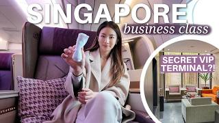 Singapore Airlines Business Class Review  Singapores PRIVATE terminal  Miki Rai [upl. by Kammerer]