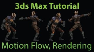 3ds Max Tutorial Combining and Exporting Animations Rendering and Motion Flow ENGLISH [upl. by Arabela]