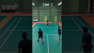 Good rally ends with error into net viral badminton attitude youtubeshorts bwf sports fyp [upl. by Vinnie]