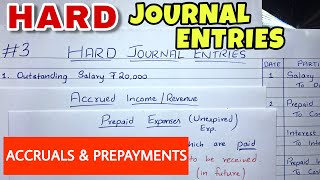 HARD Journal Entries by Saheb Academy  Class 11  BCOM  CA Foundation [upl. by Omora]