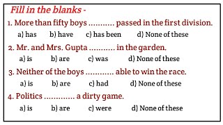 Fill in the blanks with correct form of verbs  Choose the correct form of verbs Fill in the blanks [upl. by Vasyuta]