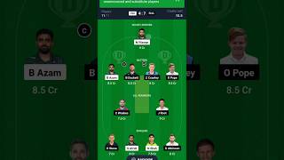 PAK vs ENG 1st Test Match Dream11 Prediction  Pakistan vs England Dream11 Team Prediction [upl. by Necyrb396]