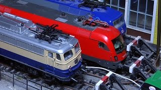 Marklin model train layout in analogue mode and HO scale [upl. by Nikolas]