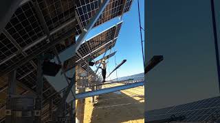 The process of fixing solar panels in the desert [upl. by Kahler679]