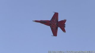 2017 Wings Over Wayne Airshow  RCAF CF18 Demo [upl. by Aronaele]