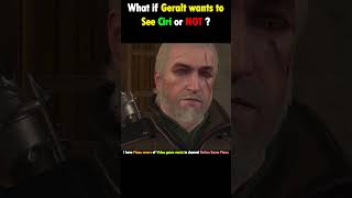 What if Geralt wants to SEE Ciri or NOT  Witcher 3 [upl. by Llewop]