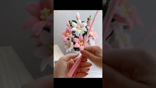 Pipe cleaner flowers bouquet 💐craft beautiful plushiebouquet art shorts [upl. by Sonia172]